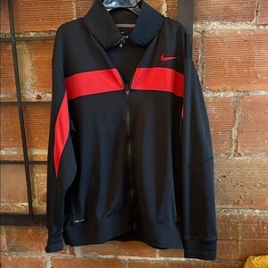 Nike Men's Black and Red Windbreaker